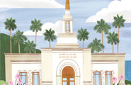 Illustration of the Port Moresby Papua New Guinea Temple.