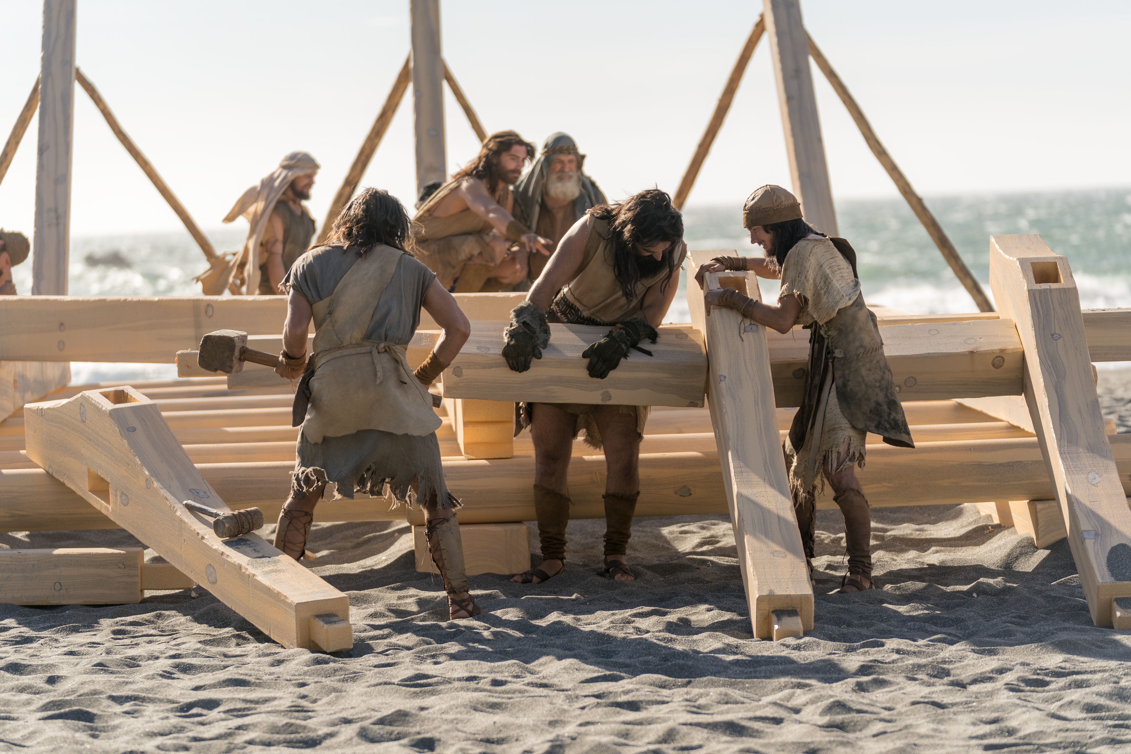 Nephi And His Brothers Building The Ship