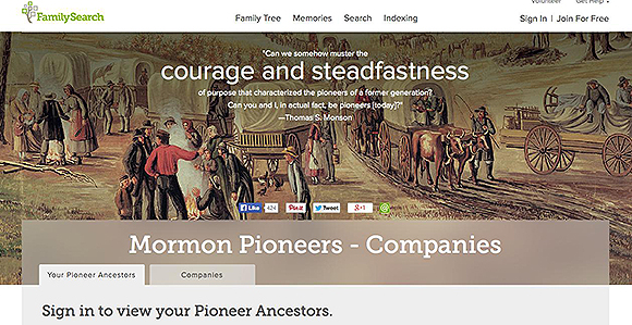 mormon pioneer overland travel website