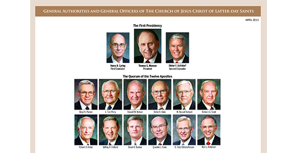 Updated General Authority Chart Published - Church News and Events