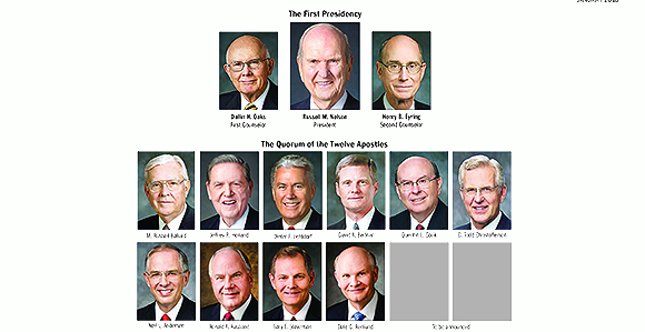 Lds General Authority Chart