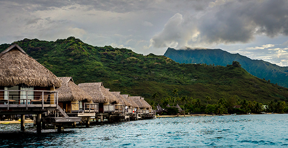 Maupiti, French Polynesia, Memorial to Honor Love and Loss of Latter ...