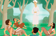 Ein Engel erscheint Alma dem Jüngeren und den Söhnen Mosias