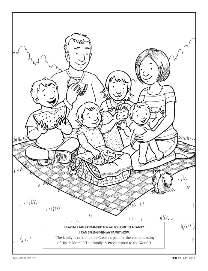 pioneer family coloring pages