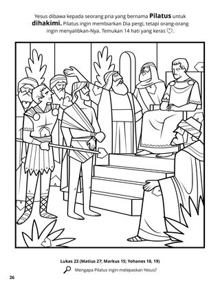 Jesus’s Trial before Pilate coloring page