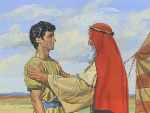 Lehi talking to Nephi