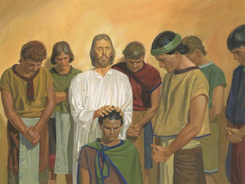 Jesus Christ ordaining His Apostles in America