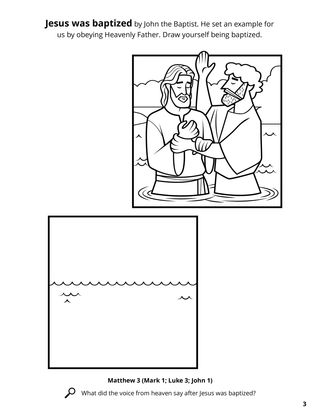 Jesuss Baptism coloring page