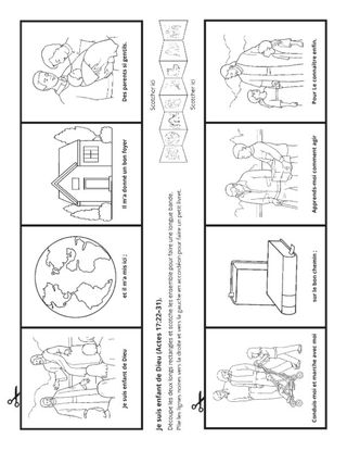 page des activités : je suis enfant de Dieu