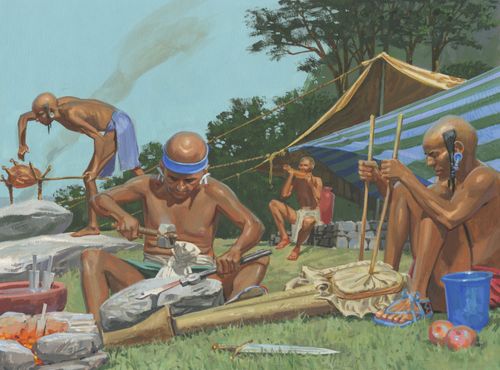 Lamanites working