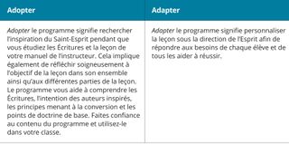 description de l’adoption ou de l’adaptation