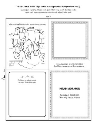 halaman aktiviti: Kitab Mormon mengajar tentang Yesus Kristus