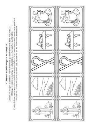 page d’activité : « L’Éternel est mon berger »