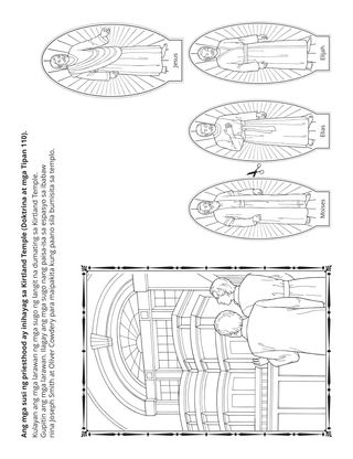 pahina ng aktibidad: ipinanumbalik ang mga susi ng priesthood sa Kirtland Temple