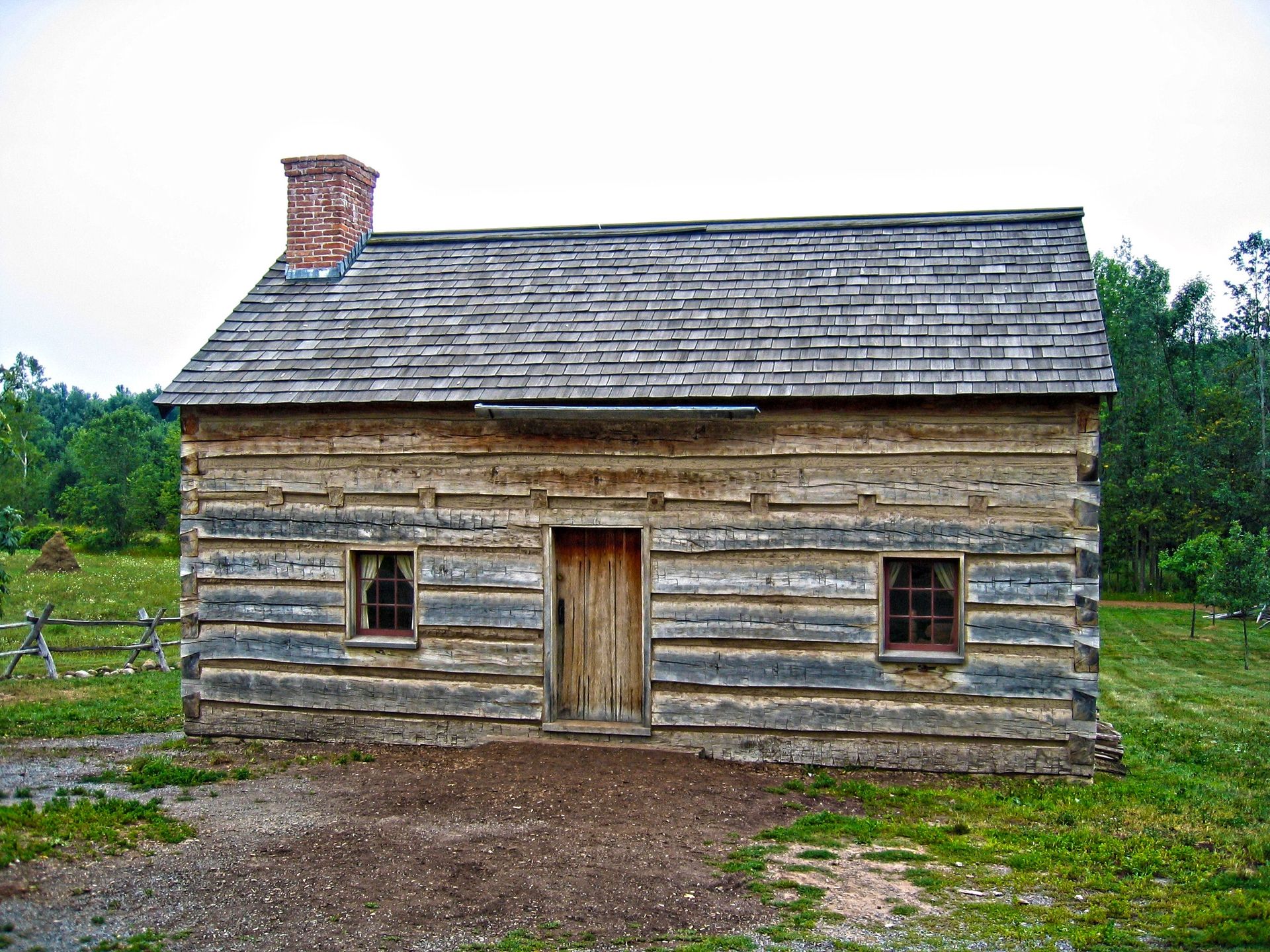 An exterior view of Joseph Smith’s family home in Palmyra, New York.