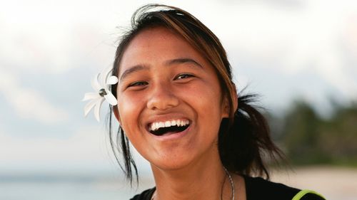 young woman smiling