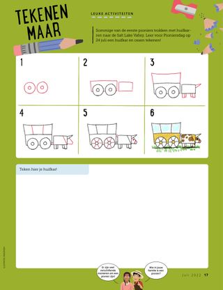 drawing activity of covered wagon