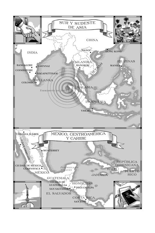 Mapa del sur y el sudeste de Asia