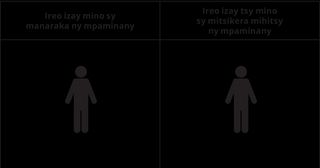 sary mampiseho olona iray ambanin’ny lohateny hoe ireo izay mino sy manaraka ny mpaminany, ary olona iray hafa eo ambanin’ny lohateny hoe ireo izay tsy mino sy manakiana ireo mpaminany mihitsy aza