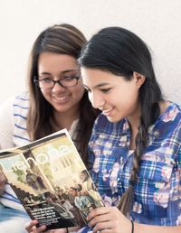 young women reading