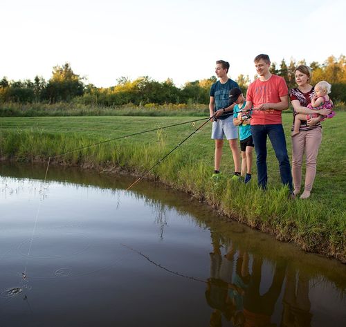 family fishing