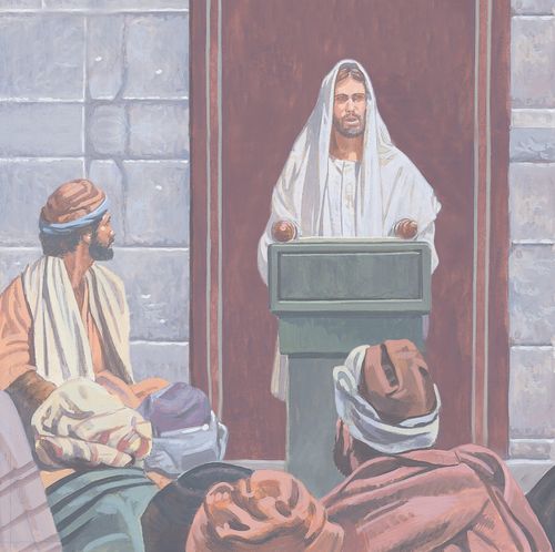 Jesus stands up in the synagogue to read from Isaiah - ch.17-2