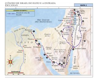 mapa, Egito a Israel