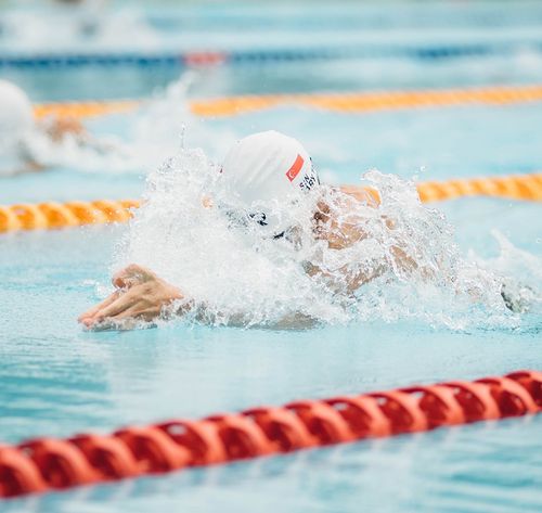 woman swimming