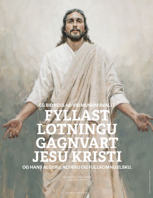 veggspjald af Jesú Kristi