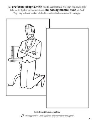 Joseph Smith Prayed for Answers coloring page