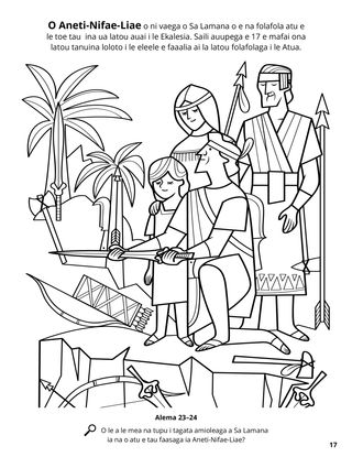 The Anti-Nephi-Lehies Buried Their Weapons coloring page