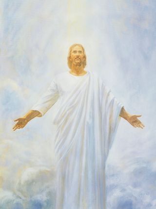 Christ in the clouds