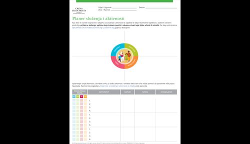 planer služenja i aktivnosti