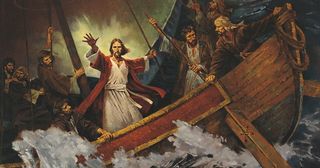 Christ calming the seas