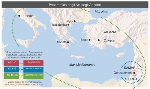 cartina, Panoramica degli Atti degli Apostoli