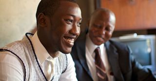 Young man smiling