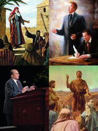 prophets teaching: Lehi, Joseph Smith, Thomas S. Monson, John the Baptist