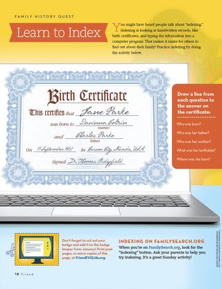 picture of birth certificate on computer