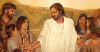 Christus besteedt aandacht aan mensen