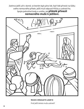 Jesus Healed a Sick Man coloring page