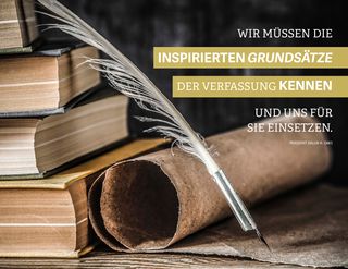 Federkiel, Bücher und Schriftrolle