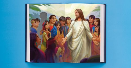 Jesus Christ visiting the Nephites