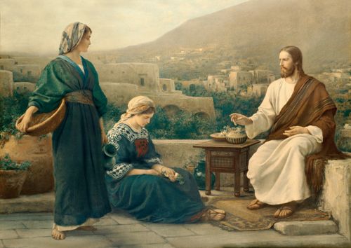 Christ teaching Mary and Martha