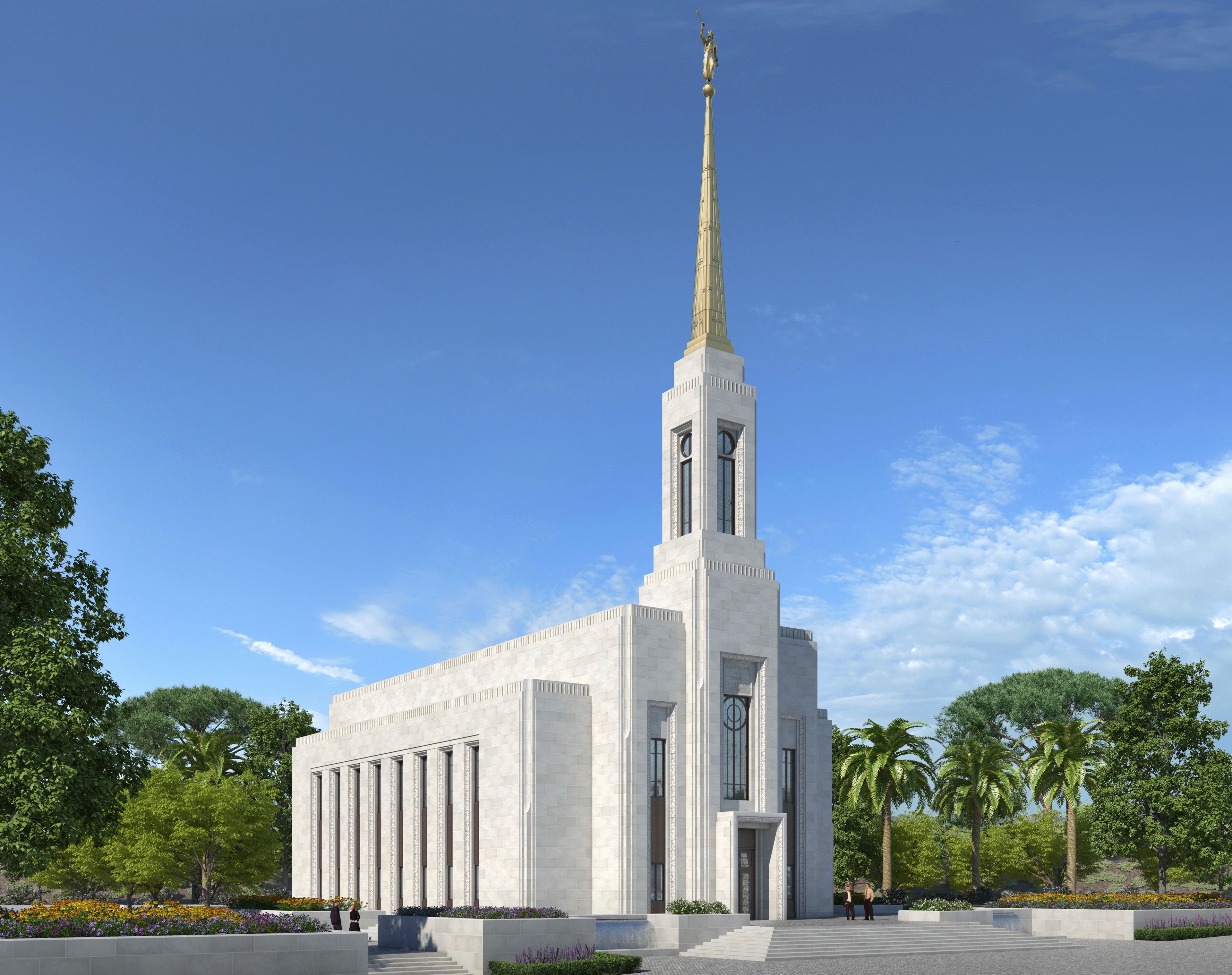 An artist’s rendering of the Lisbon Portugal Temple.