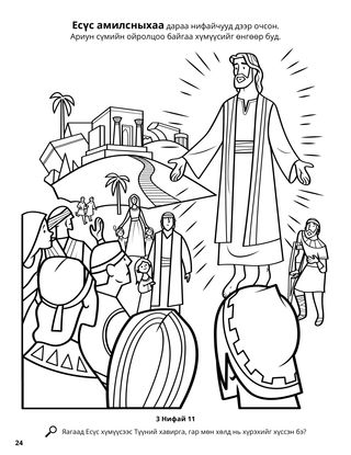 Jesus Appeared to the Nephites coloring page