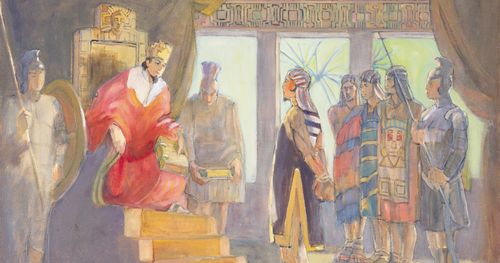 Ammon teaching King Limhi