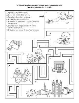 Hoja de actividades: Los diezmos ayudan a que la Iglesia lleve a cabo la obra de Dios
