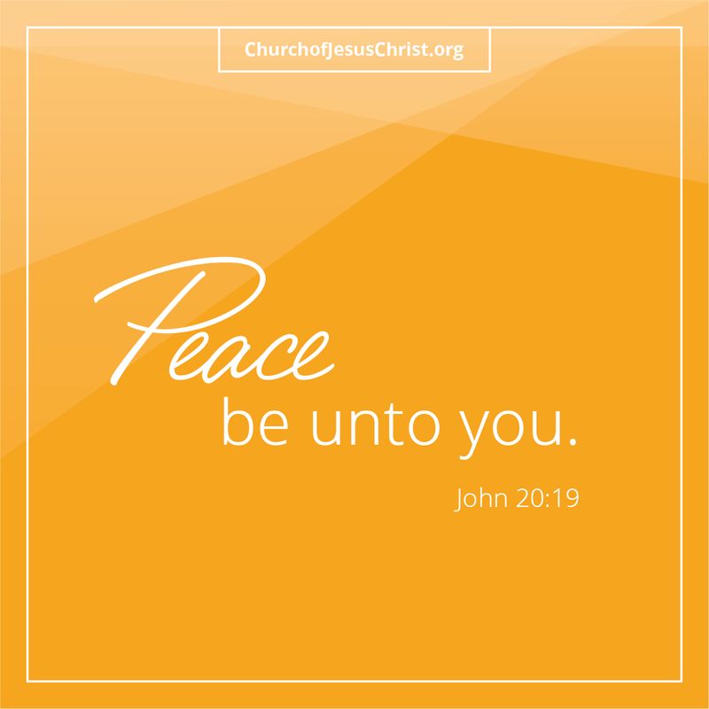 "Peace Be Unto You." | John 20:19 © undefined ipCode 1.