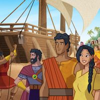Laman and Lemuel worshipped the Lord and helped build the ship. Nephi prayed to the Lord many times for help. The ship that Nephi’s family built was beautiful. After many days, the ship was finished, and they saw that it was good. Nephi’s family knew the Lord had helped them.