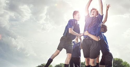 The next would be the team celebrating the goal.